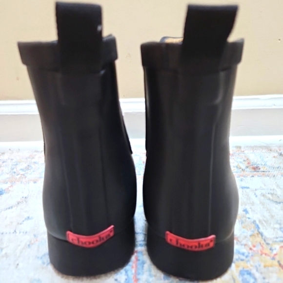 Chooka Delridge Chelsea Women's Waterproof Boots Lined Plush Bootie Sz US9 Black - Picture 3 of 7